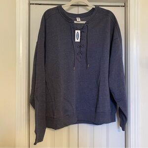 Blue Detailed Sweatshirt